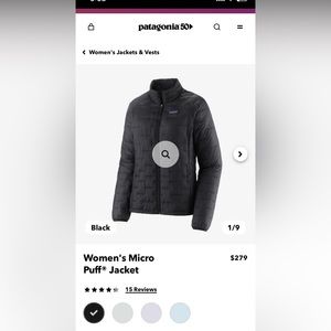 Like new women’s Patagonia micro puff jacket. In perfect condition. Worn once.